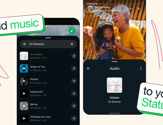 Music on WhatsApp Status and Channels