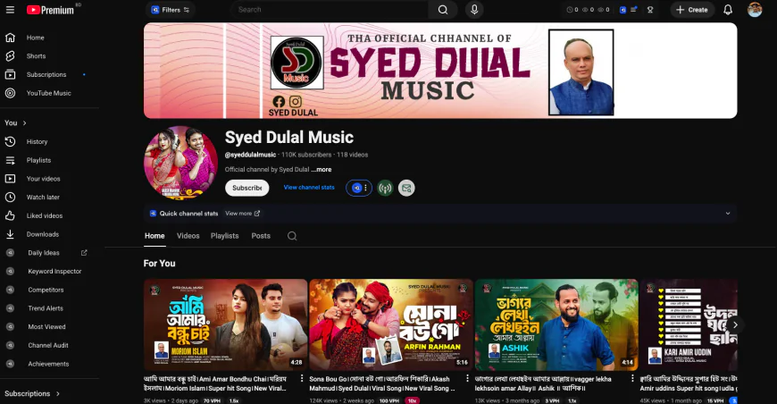 Syed Dulal Music Crosses 100K Subscribers on YouTube